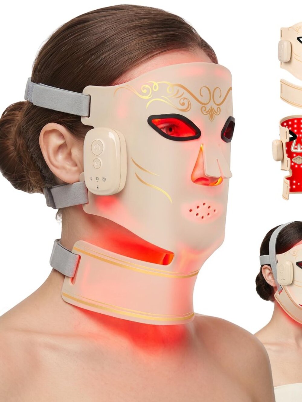 NEW Wireless LED Mask 460 / 590 / 660 Cordless Red Home